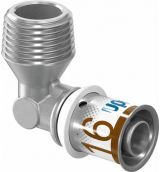 Uponor S-Press Plus perskoppeling 1/2" buitendraad x Ø16 knie