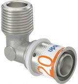 Uponor S-Press Plus perskoppeling 1/2" buitendraad x Ø20 knie