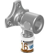 Uponor S-Press Plus muurplaat 1/2" binnendraad x 16 laag + flens