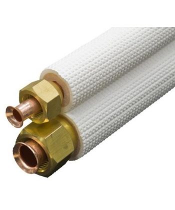 Kant & klaar Airco koelleiding 1/4" x 3/8" flare - 5 meter set geïsoleerd