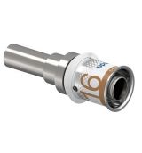 Uponor S-Press Plus perskoppeling Ø16x12 koper vernikkeld