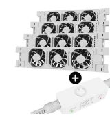 Heatfan 3 - Quattro set - inclusief smartcontroller + voeding